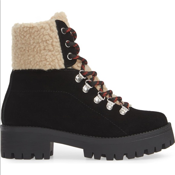 Steve Madden Bitter Faux Shearling Trim Bootie - Picture 3 of 6